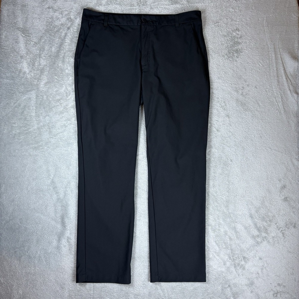 VRST Performance Pants Mens 38x32 (Fits 38x30) Slim Chino Black